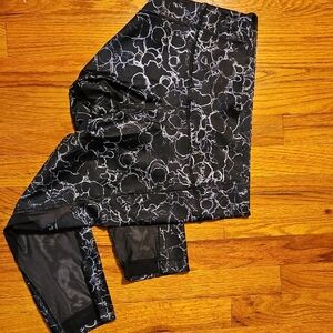Under Armour Black Performance Crop Leggings with Marble Design